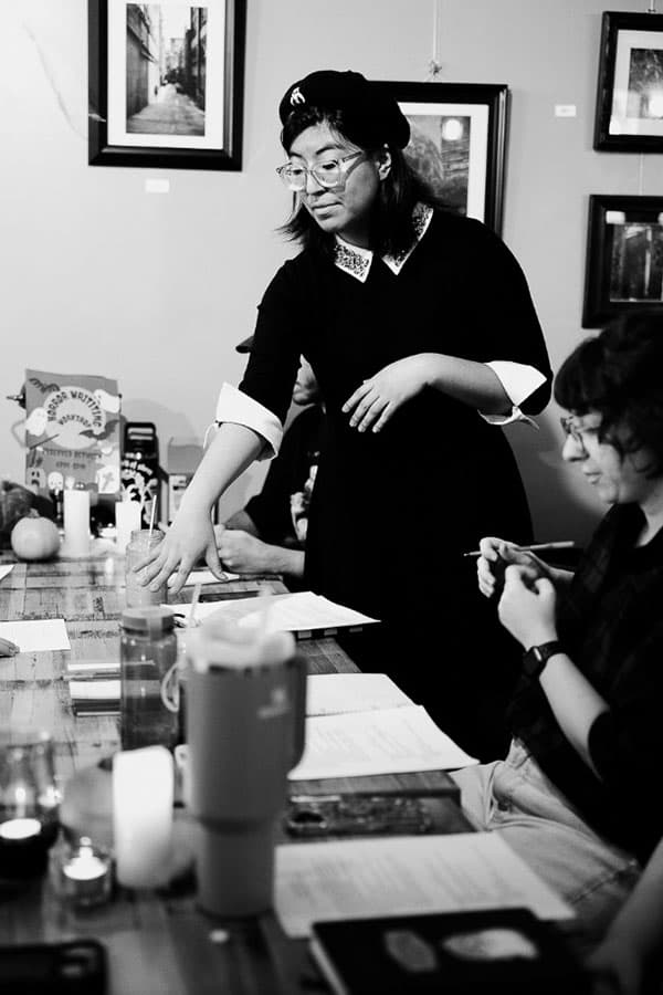 A barista training class at Esso Coffeehouse